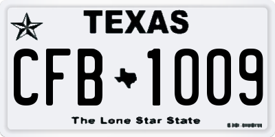 TX license plate CFB1009