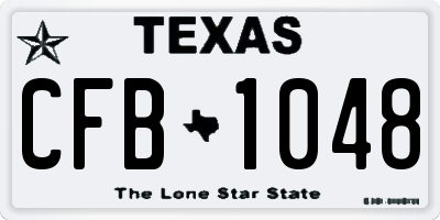 TX license plate CFB1048