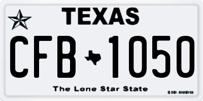 TX license plate CFB1050