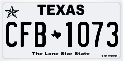 TX license plate CFB1073