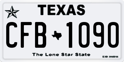 TX license plate CFB1090