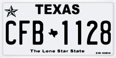 TX license plate CFB1128