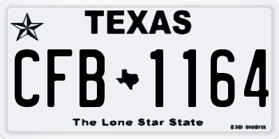 TX license plate CFB1164