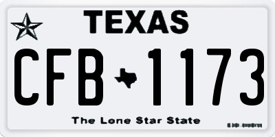 TX license plate CFB1173