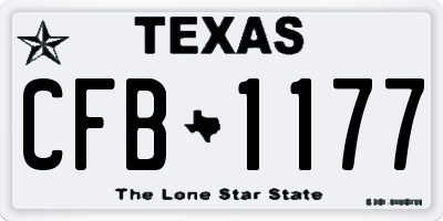 TX license plate CFB1177