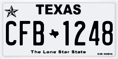 TX license plate CFB1248