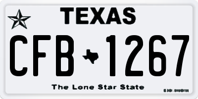 TX license plate CFB1267