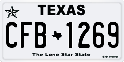 TX license plate CFB1269