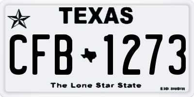 TX license plate CFB1273