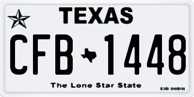 TX license plate CFB1448