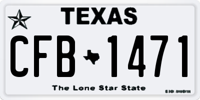TX license plate CFB1471