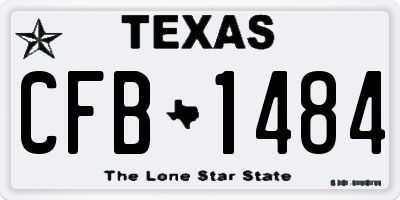 TX license plate CFB1484