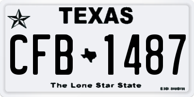 TX license plate CFB1487
