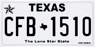 TX license plate CFB1510