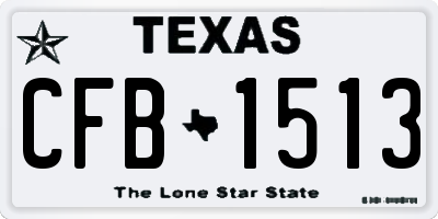 TX license plate CFB1513