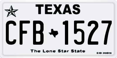 TX license plate CFB1527