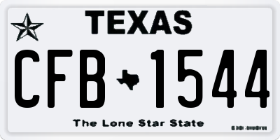 TX license plate CFB1544