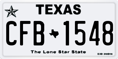 TX license plate CFB1548