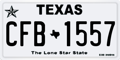 TX license plate CFB1557
