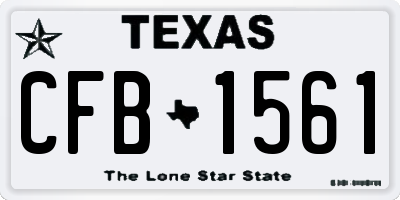 TX license plate CFB1561