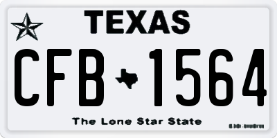 TX license plate CFB1564