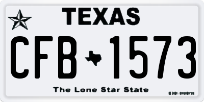 TX license plate CFB1573