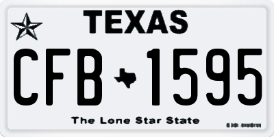 TX license plate CFB1595