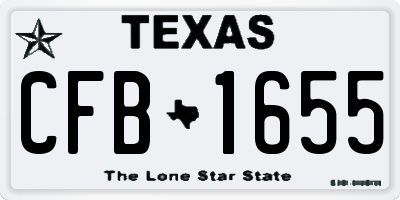 TX license plate CFB1655