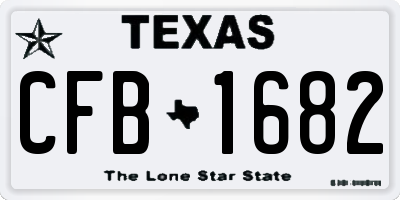 TX license plate CFB1682