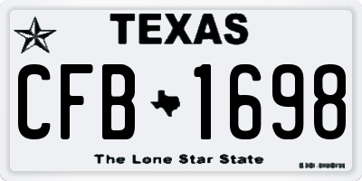 TX license plate CFB1698