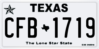 TX license plate CFB1719