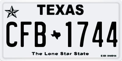 TX license plate CFB1744