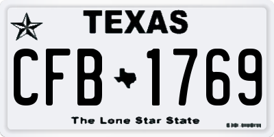 TX license plate CFB1769