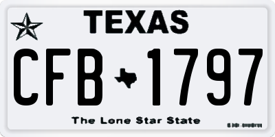TX license plate CFB1797
