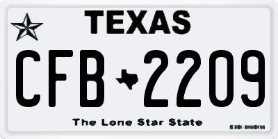 TX license plate CFB2209