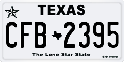 TX license plate CFB2395