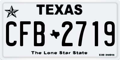 TX license plate CFB2719