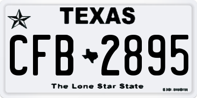 TX license plate CFB2895