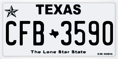 TX license plate CFB3590