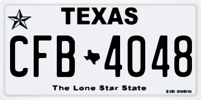 TX license plate CFB4048