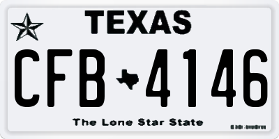 TX license plate CFB4146