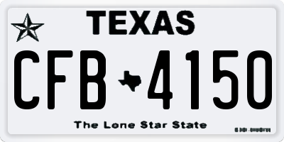 TX license plate CFB4150