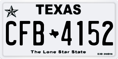 TX license plate CFB4152
