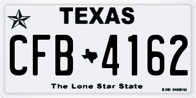 TX license plate CFB4162
