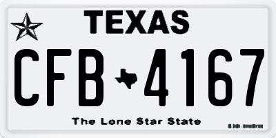 TX license plate CFB4167
