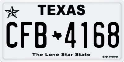 TX license plate CFB4168