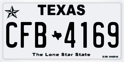 TX license plate CFB4169