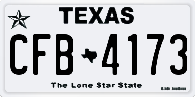TX license plate CFB4173