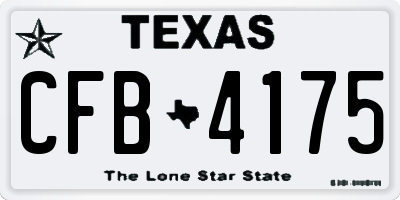 TX license plate CFB4175