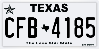 TX license plate CFB4185